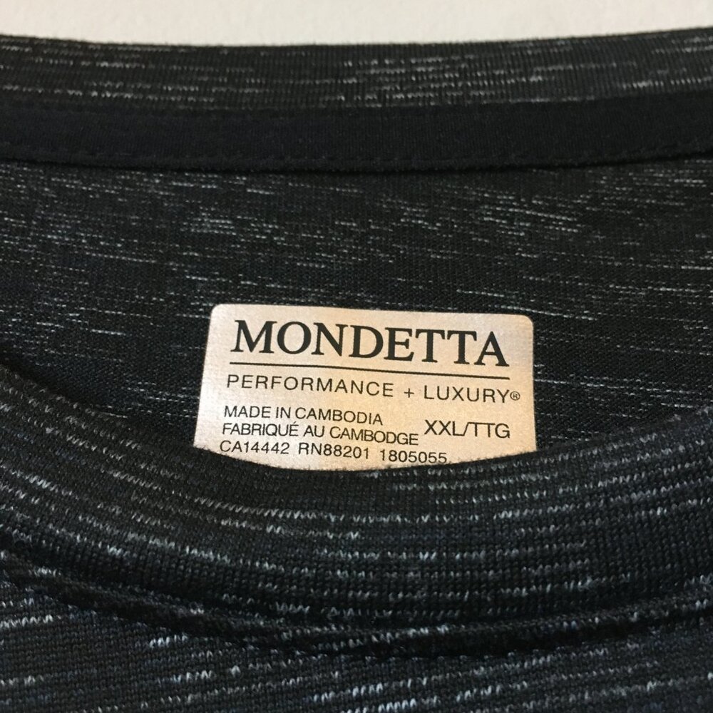 NWT Mondetta Performance Driven Athletic Tee XXL Dark Heathered Grey, White NEW - Picture 9 of 15